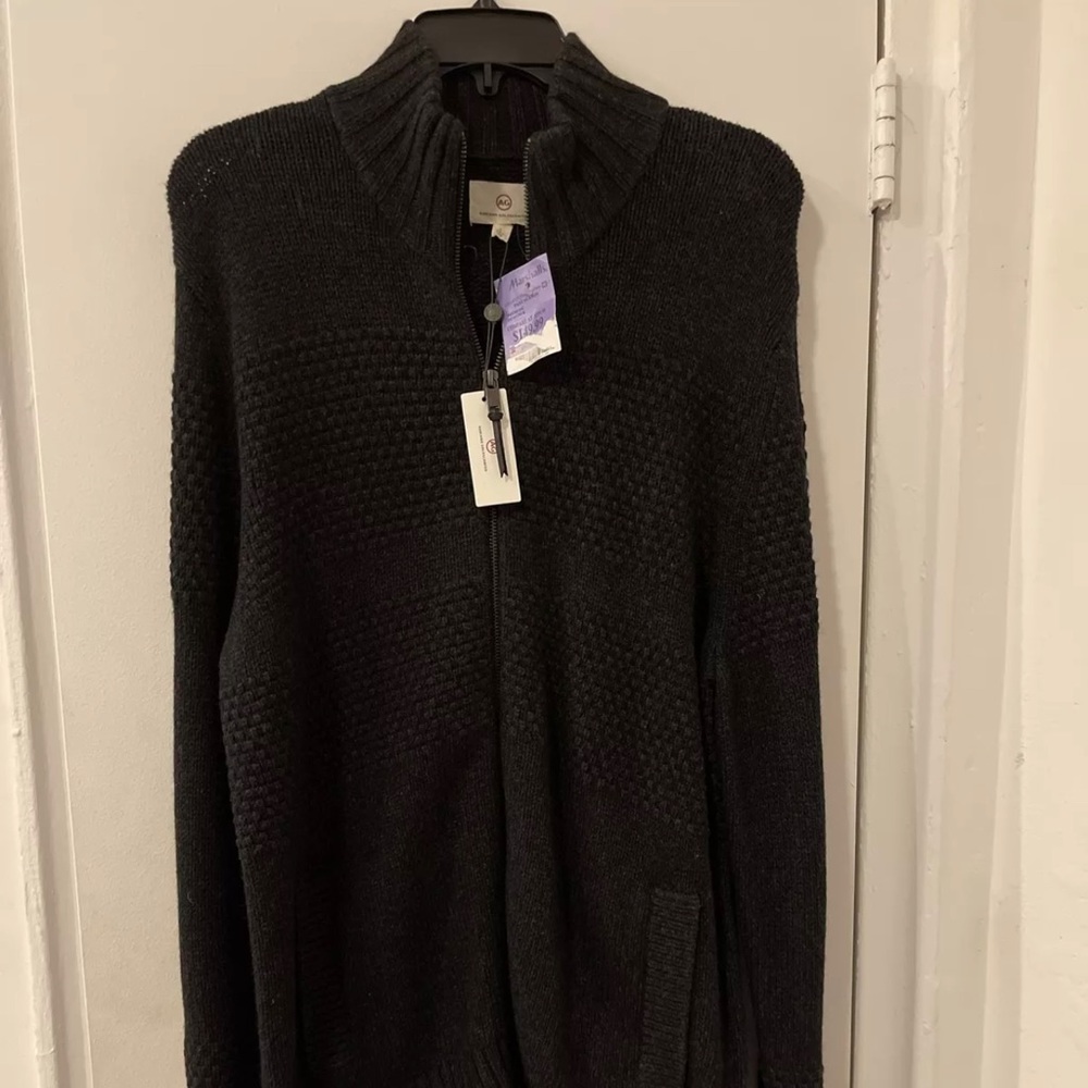 Brand New Men’s Adriano Goldschmied Black Sweater Size Large - Retails  $268